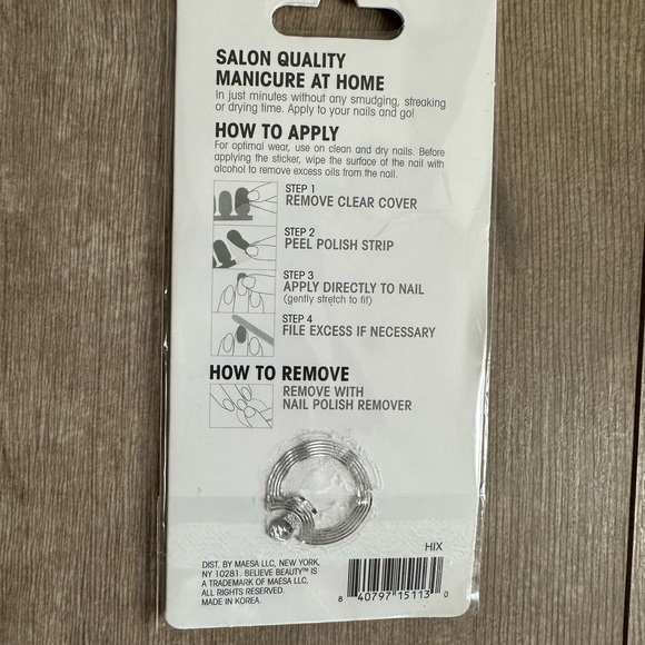 Believe Beauty Women’s Nail Decal Set Peel & Apply 12 Pack Nail Stickers new - Picture 6 of 6